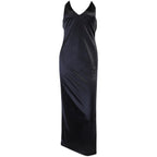 Satin Backless Split Party Dresses (Off Shoulder V Neck)