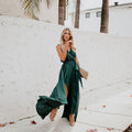 Trendy Solid color party dress
