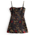 Short Satin Vestido Vintage Robe