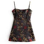 Short Satin Vestido Vintage Robe