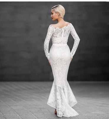 New Women Fashion Evening Dress Sexy Lace Party Elegant