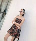 Short Satin Vestido Vintage Robe