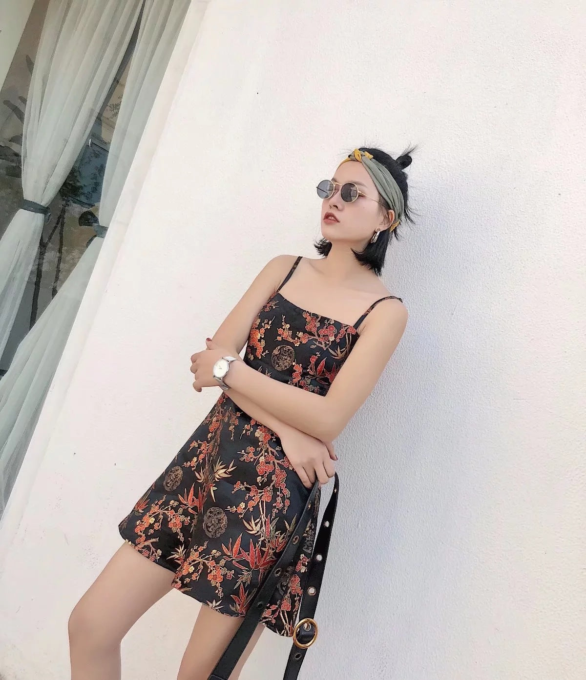 Short Satin Vestido Vintage Robe