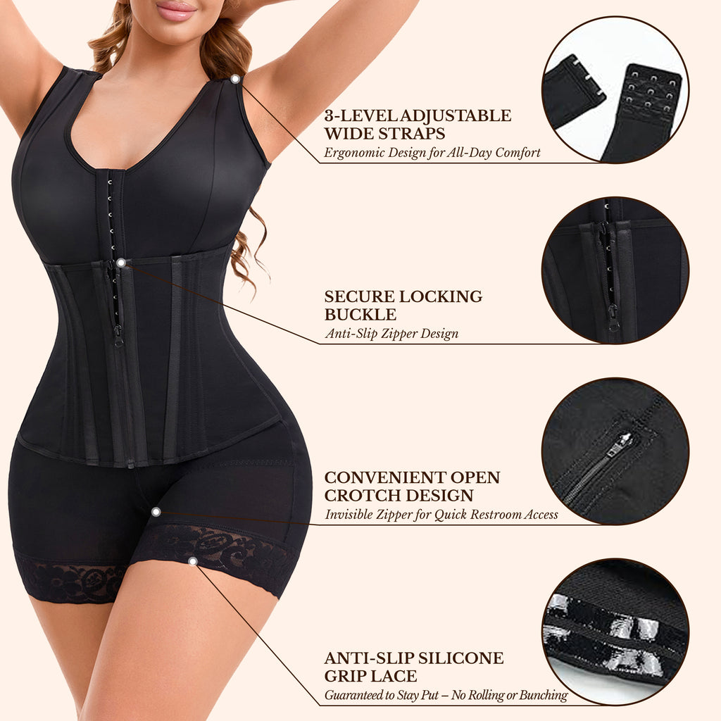 Tummy Control Overbust Shapewear with Butt Lifter Post Surgery Compression