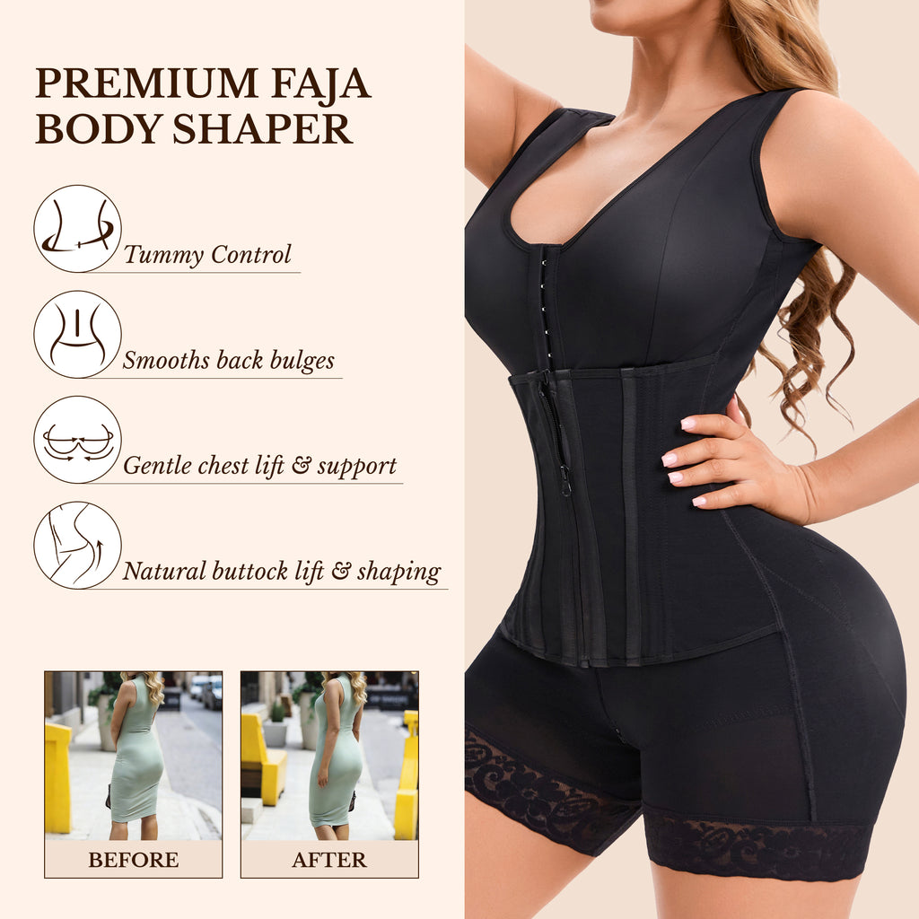 Tummy Control Overbust Shapewear with Butt Lifter Post Surgery Compression