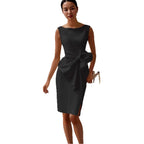 Bow-knot Fashion Sleeveless Midi Dress